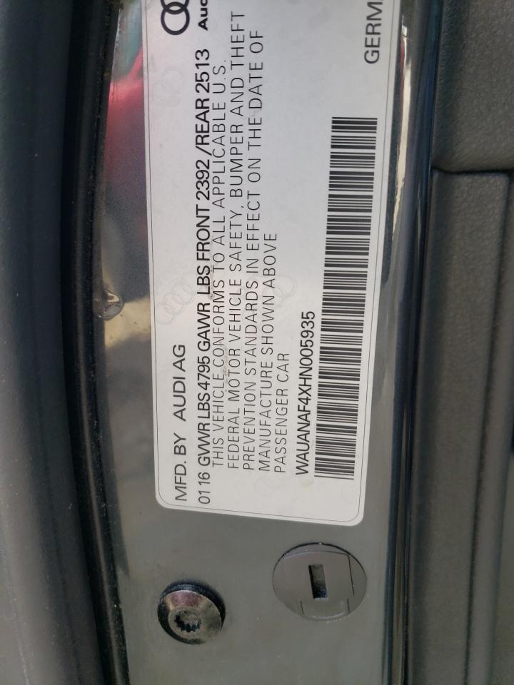 WAUANAF4XHN005935 2017 Audi A4 Premium