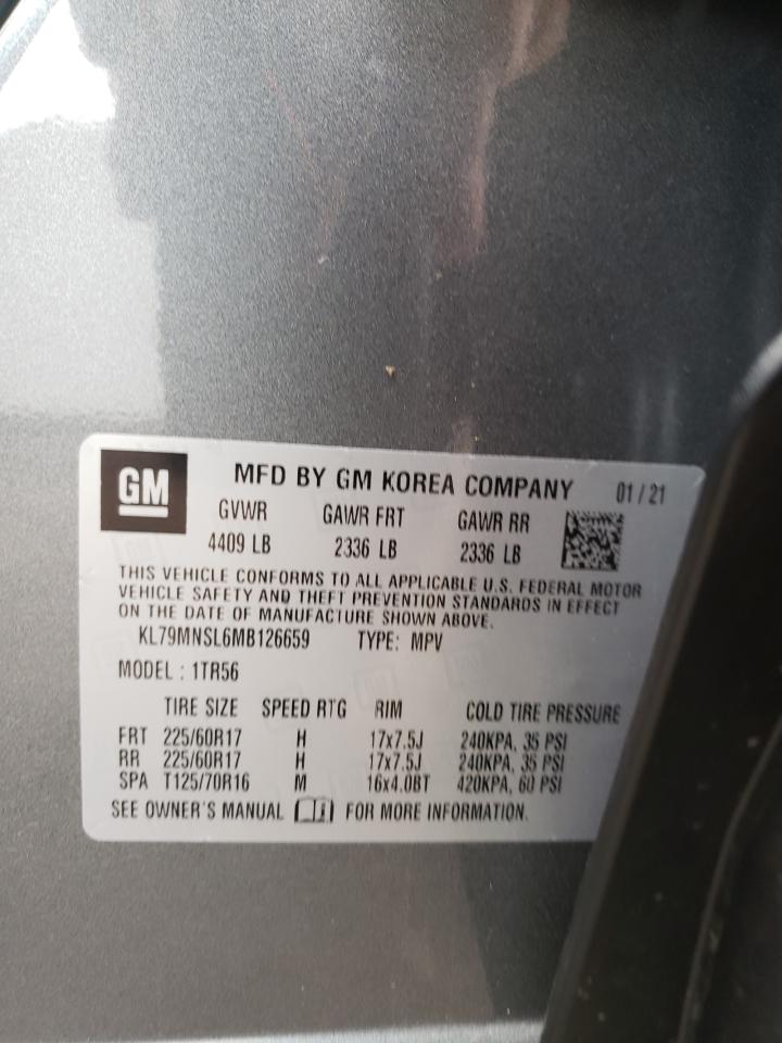 KL79MNSL6MB126659 2021 Chevrolet Trailblazer Ls