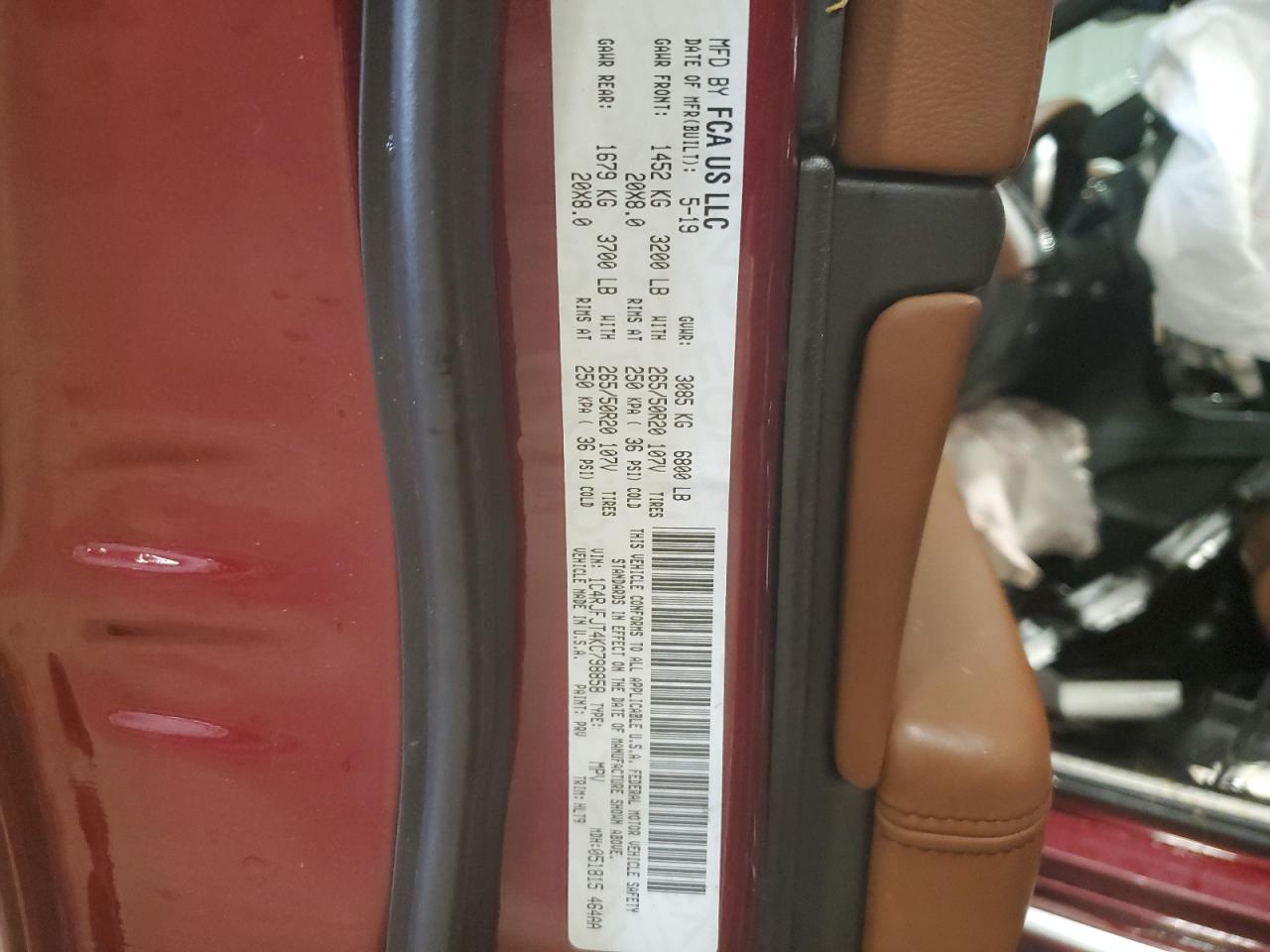 1C4RJFJT4KC798858 2019 Jeep Grand Cherokee Summit