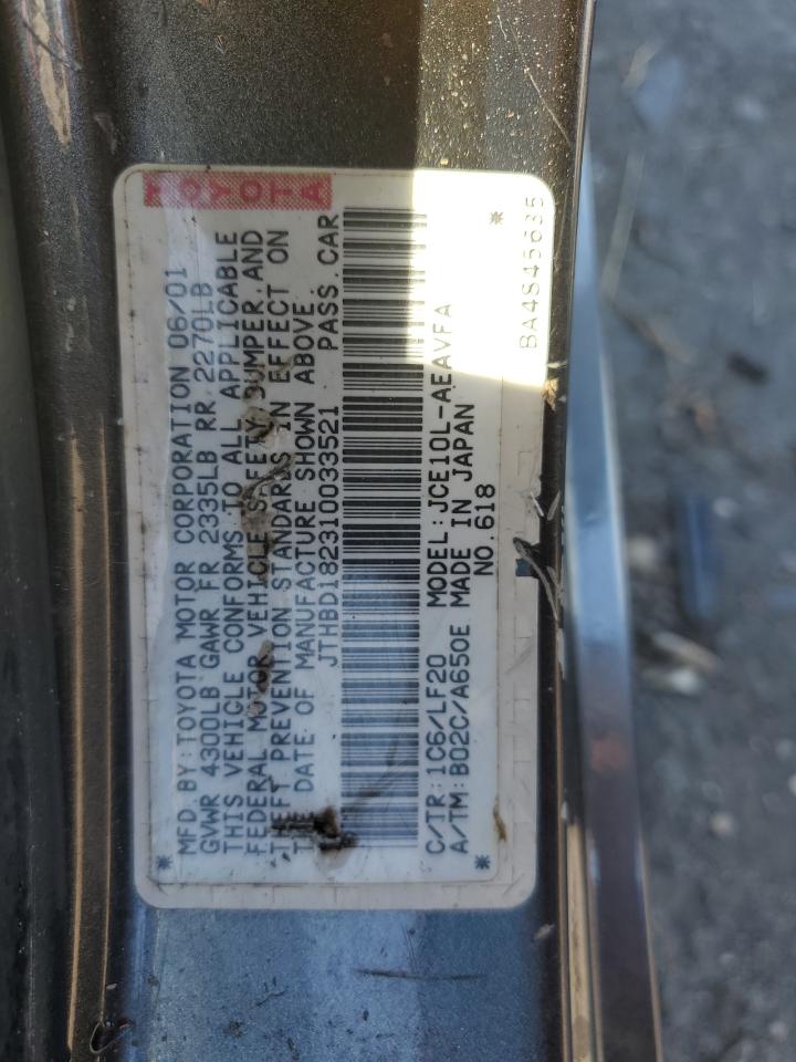 JTHBD182310033521 2001 Lexus Is 300