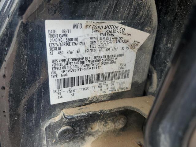 2012 Ford F350 Super Duty VIN: 1FT8W3BT4CEA15117 Lot: 54581514