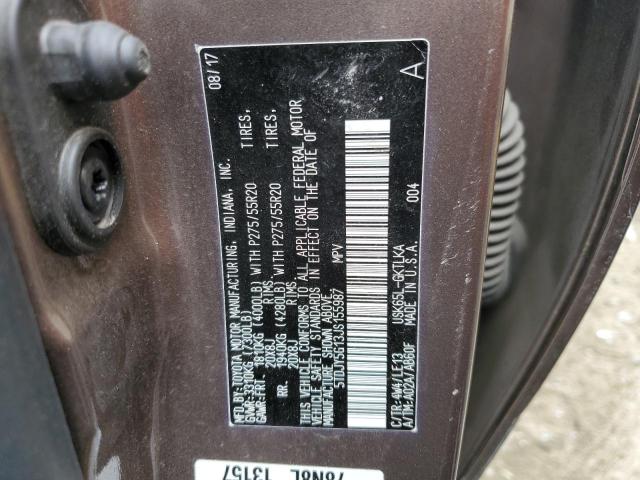 2018 TOYOTA SEQUOIA LI 5TDJY5G13JS155987