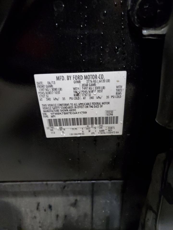 1FM5K7B87EGA11759 2014 Ford Explorer