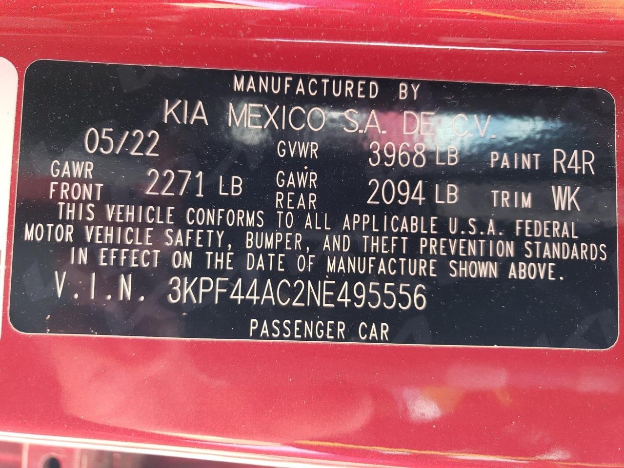 3KPF44AC2NE495556 2022 Kia Forte Gt