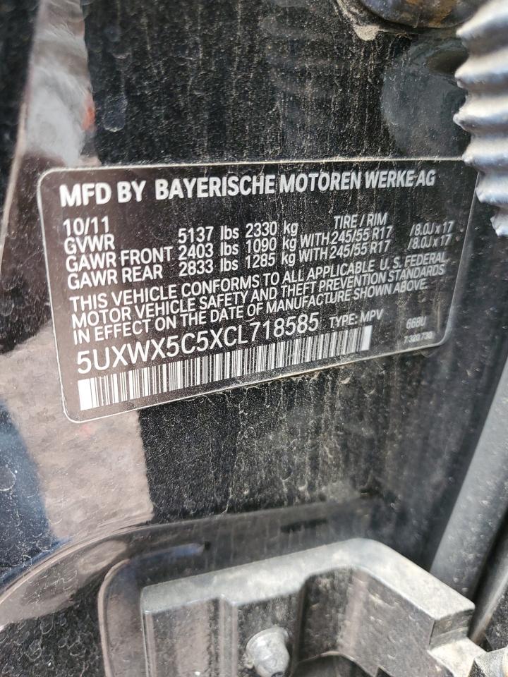 5UXWX5C5XCL718585 2012 BMW X3 xDrive28I