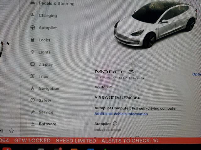 2020 Tesla Model 3 VIN: 5YJ3E1EA5LF740364 Lot: 53776384