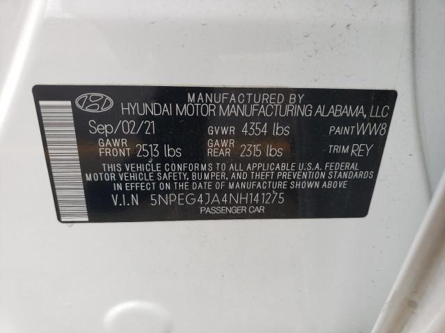 2022 Hyundai Sonata Se VIN: 5NPEG4JA4NH141275 Lot: 55041994