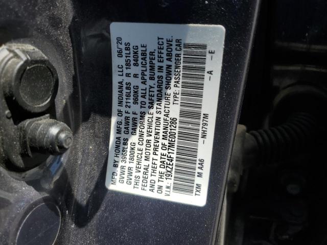 2021 HONDA INSIGHT LX 19XZE4F17ME001286