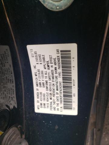 VIN 1HGCR2F7XFA242642 2015 Honda Accord, EX no.12