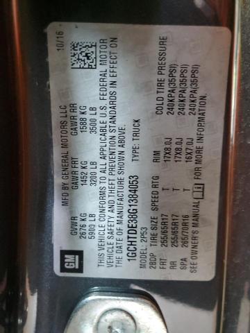 2016 Chevrolet Colorado Z71 VIN: 1GCHTDE38G1384053 Lot: 55621864