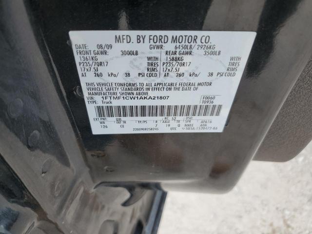 2010 Ford F150 VIN: 1FTMF1CW1AKA21807 Lot: 54373374