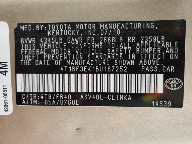 4T1BF3EK1BU167252 2011 Toyota Camry Base