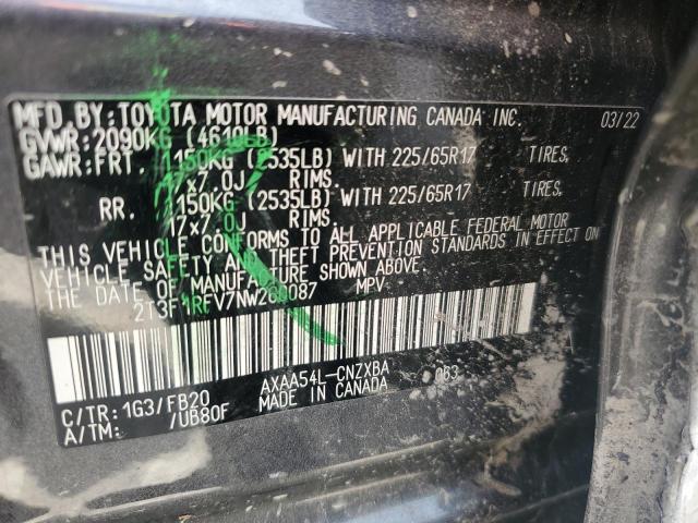 2022 Toyota Rav4 Le VIN: 2T3F1RFV7NW260087 Lot: 56269244