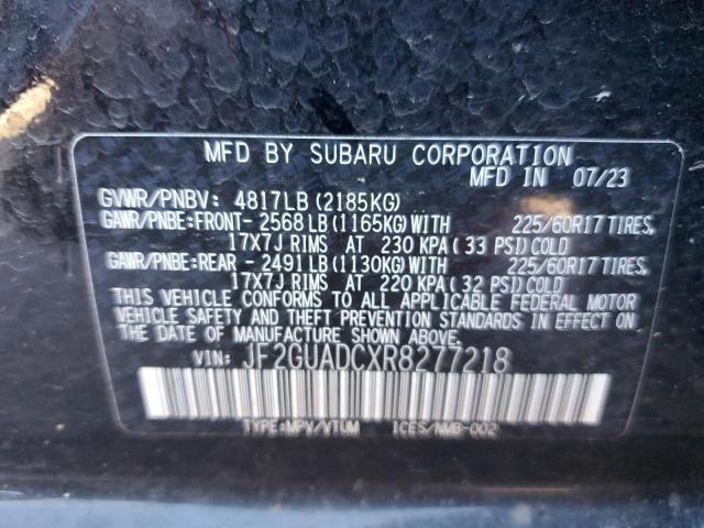 2024 Subaru Crosstrek Premium VIN: JF2GUADCXR8277218 Lot: 54925514