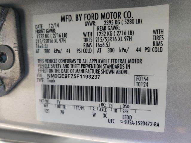 2015 Ford Transit Connect Xlt VIN: NM0GE9F75F1193237 Lot: 56084714