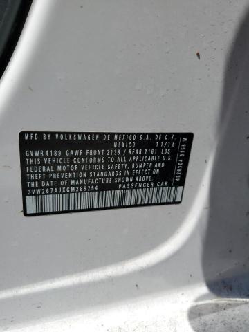 2016 Volkswagen Jetta S VIN: 3VW267AJXGM289254 Lot: 57205404