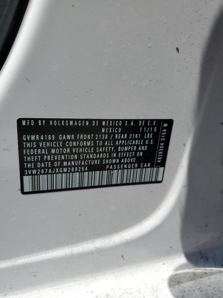 3VW267AJXGM289254 2016 Volkswagen Jetta S