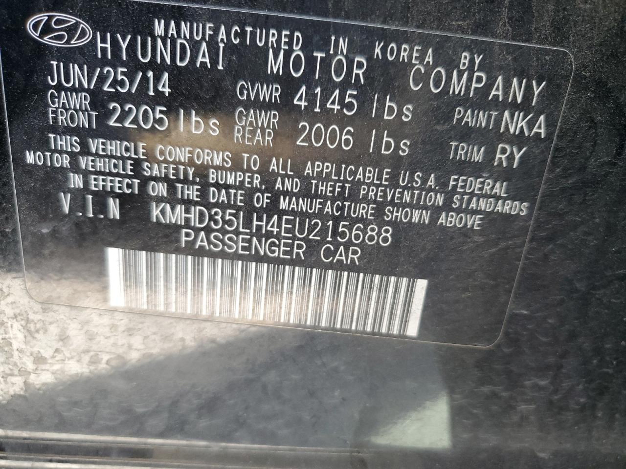 KMHD35LH4EU215688 2014 Hyundai Elantra Gt