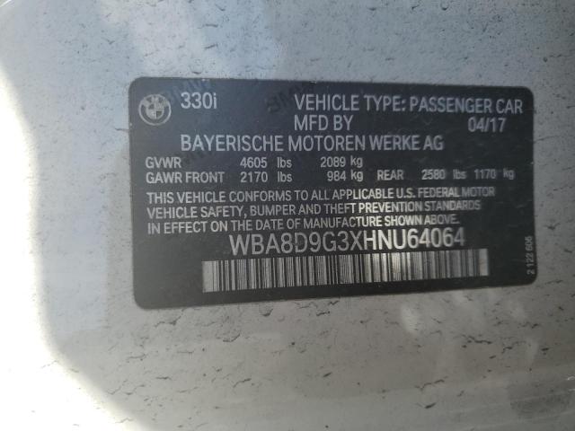 2017 BMW 330 Xi VIN: WBA8D9G3XHNU64064 Lot: 54614184