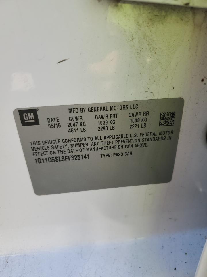 1G11D5SL3FF325141 2015 Chevrolet Malibu 2Lt