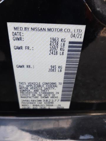 2021 Nissan Altima S VIN: 1N4BL4BV2MN382577 Lot: 54562964