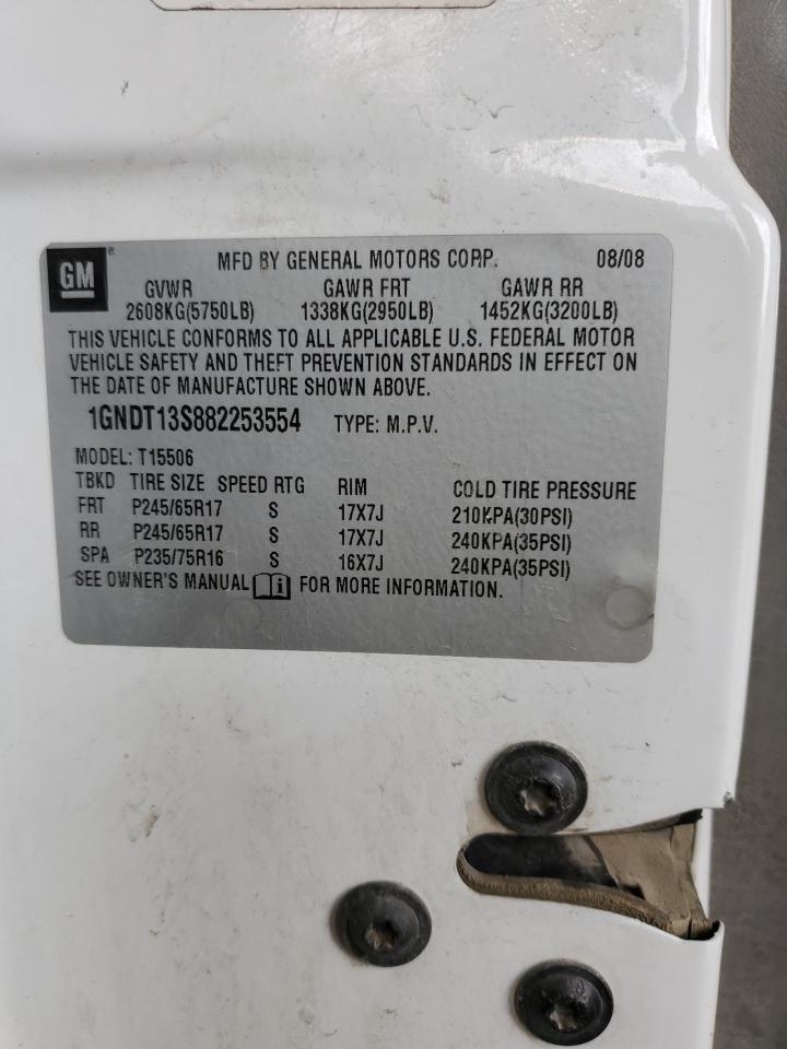 1GNDT13S882253554 2008 Chevrolet Trailblazer Ls