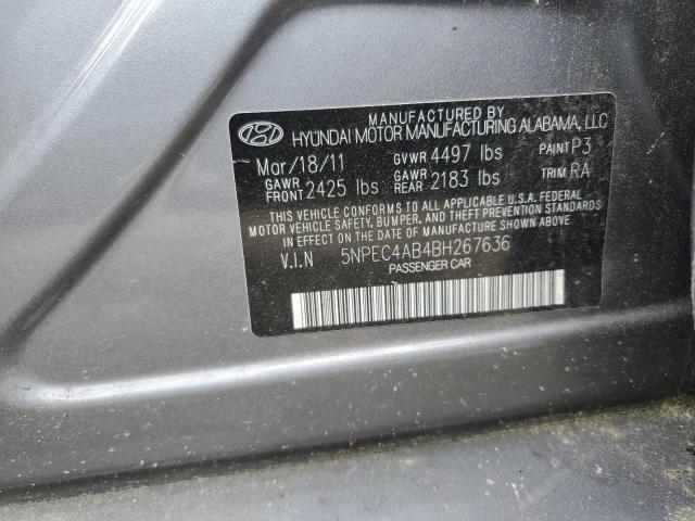 2011 Hyundai Sonata Se VIN: 5NPEC4AB4BH267636 Lot: 56467094
