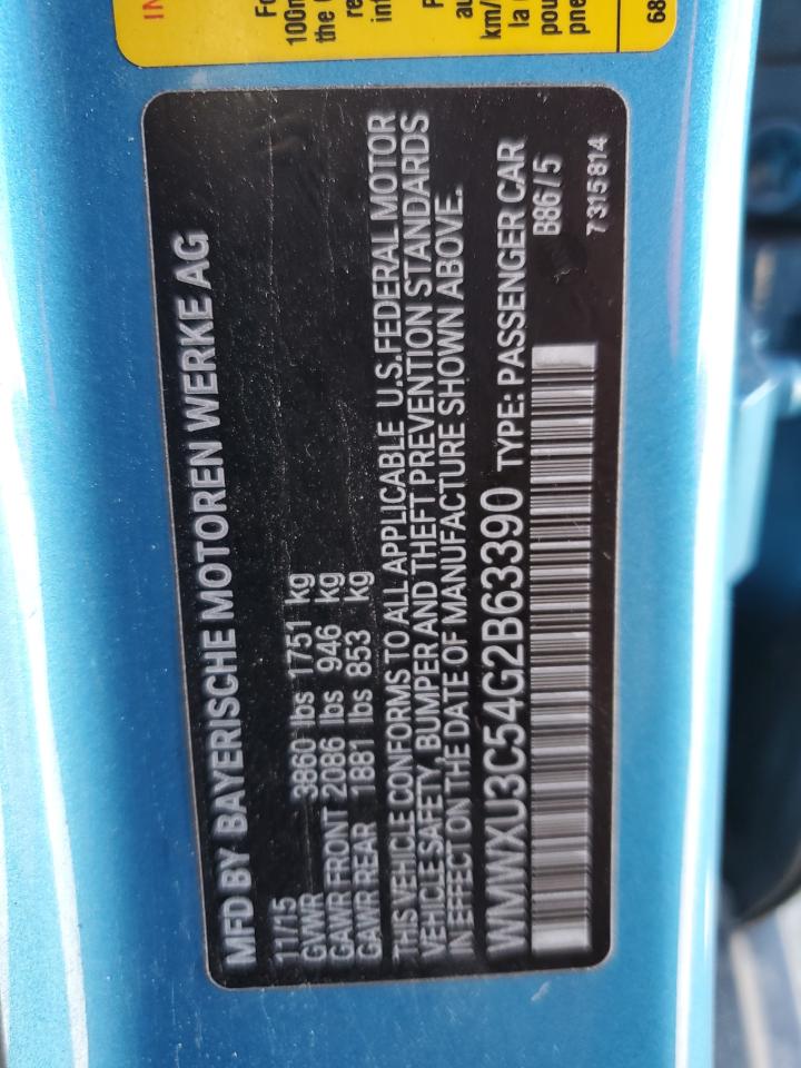 WMWXU3C54G2B63390 2016 Mini Cooper S