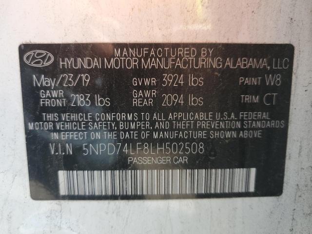 2020 Hyundai Elantra Se VIN: 5NPD74LF8LH502508 Lot: 55369304