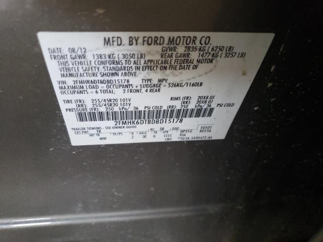 2013 Ford Flex Limited VIN: 2FMHK6DT8DBD15178 Lot: 56915624