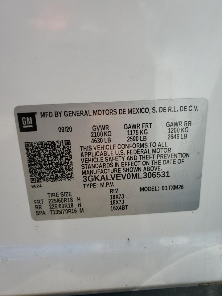 3GKALVEV0ML306531 2021 GMC Terrain Slt