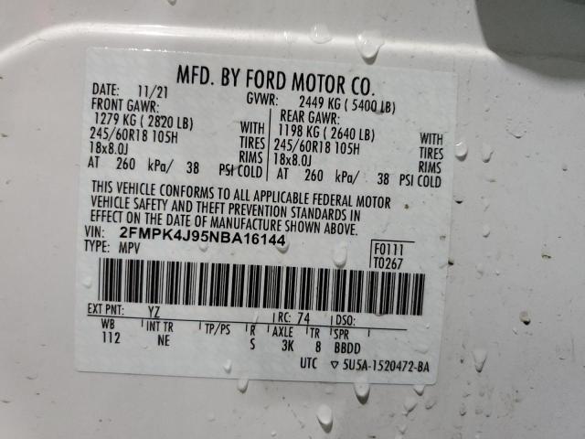 2022 FORD EDGE SEL - 2FMPK4J95NBA16144