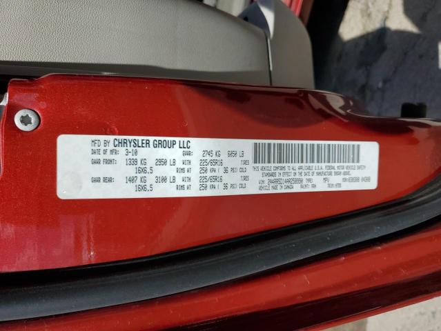 2010 Chrysler Town & Country Touring VIN: 2A4RR5D14AR258990 Lot: 55033564