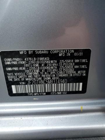 2021 Subaru Crosstrek Limited VIN: JF2GTHNC5M8314940 Lot: 51191084
