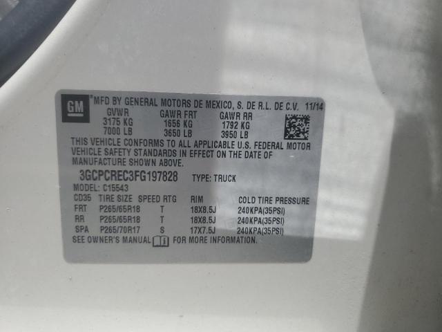 2015 Chevrolet Silverado C1500 Lt VIN: 3GCPCREC3FG197828 Lot: 54121154