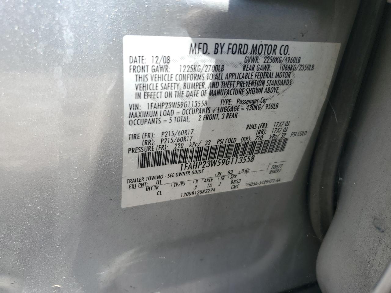 1FAHP23W59G113558 2009 Ford Taurus Se