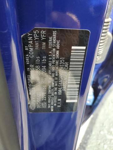 2022 Hyundai Elantra Sel VIN: KMHLS4AG4NU291351 Lot: 56390124