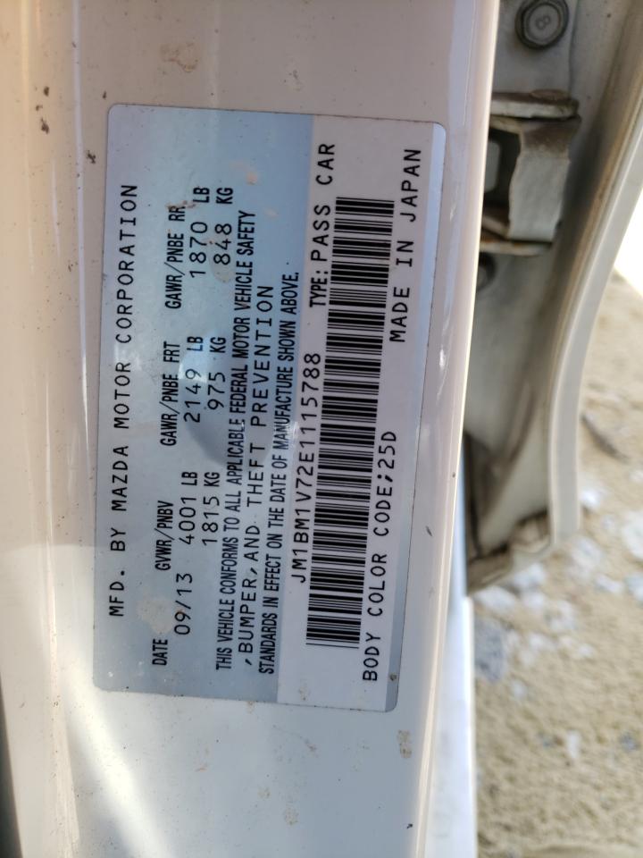 JM1BM1V72E1115788 2014 Mazda 3 Touring