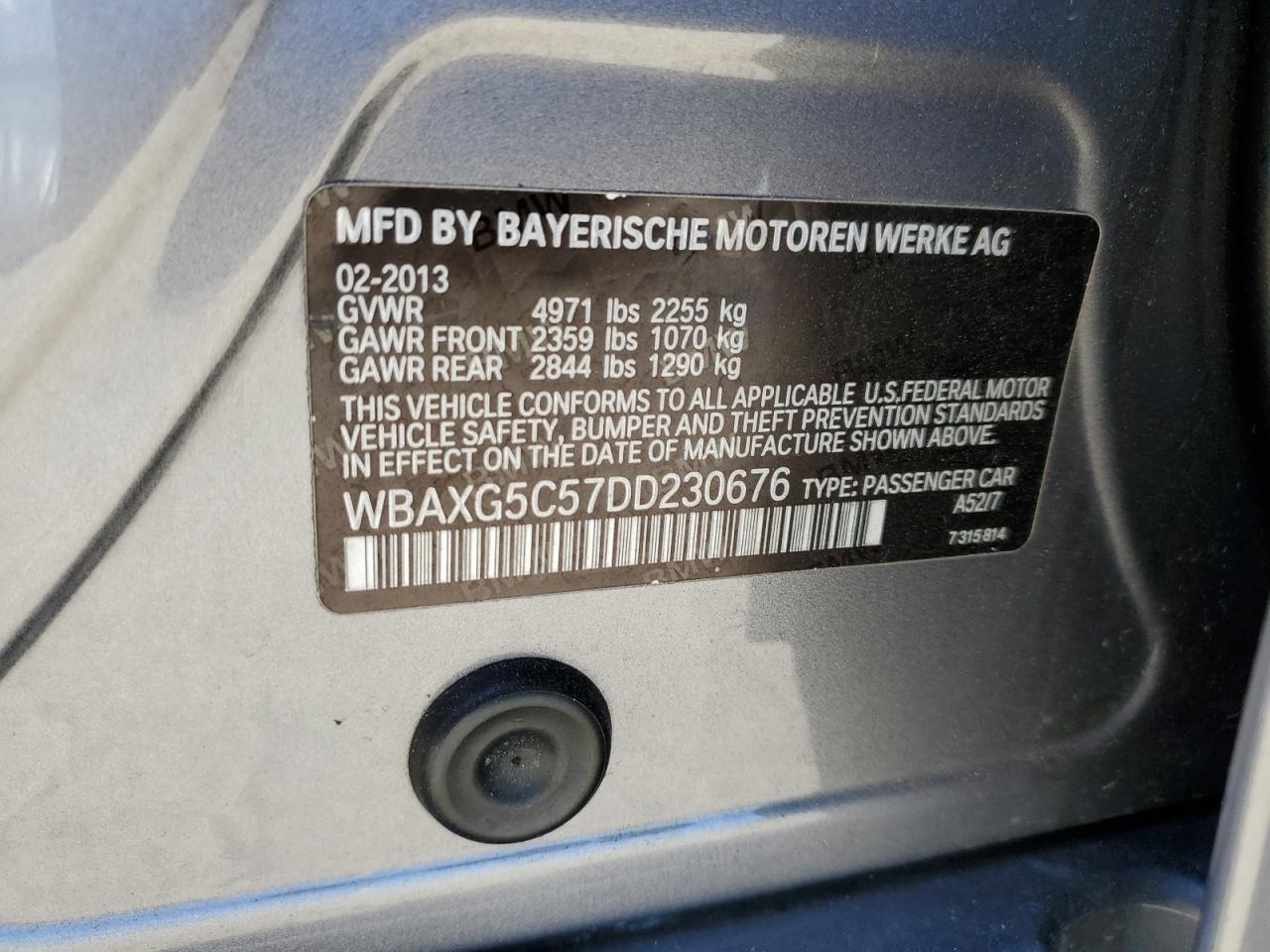 WBAXG5C57DD230676 2013 BMW 528 I