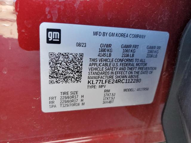 KL77LFE24RC112280 Chevrolet Trax LS 12