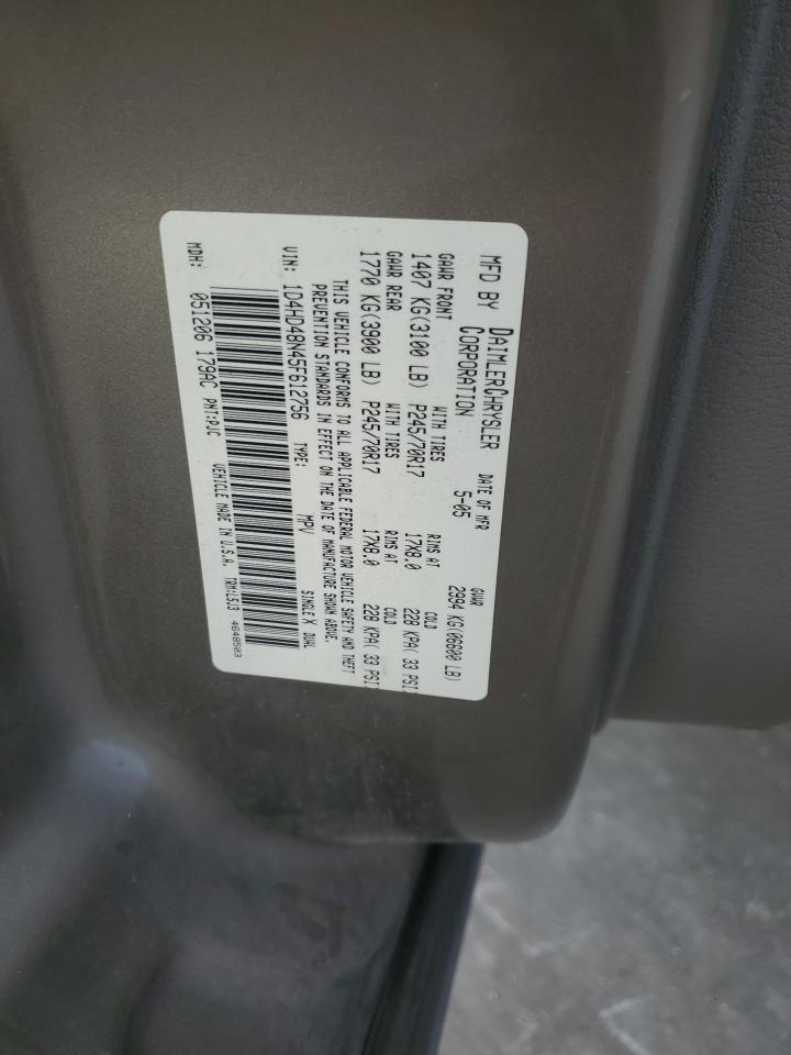 1D4HD48N45F612756 2005 Dodge Durango Slt