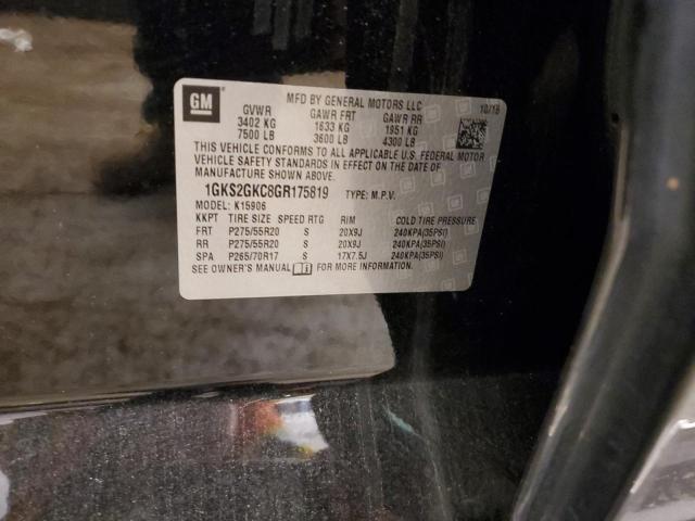 2016 GMC Yukon Xl K1500 Slt VIN: 1GKS2GKC8GR175819 Lot: 57083374