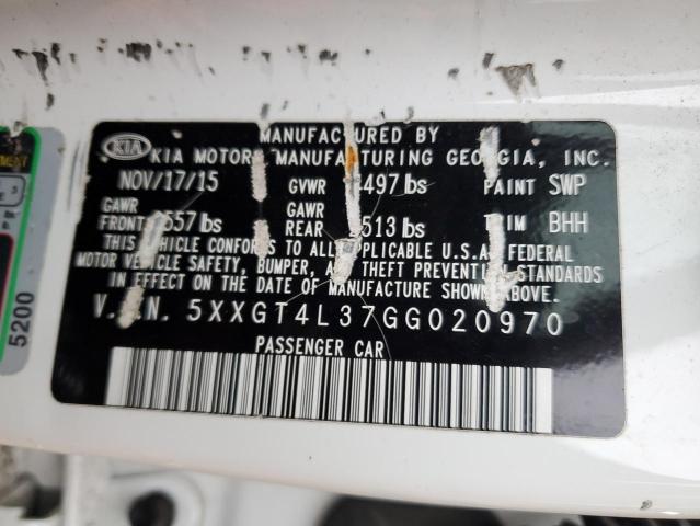 2016 Kia Optima Lx VIN: 5XXGT4L37GG020970 Lot: 54378864