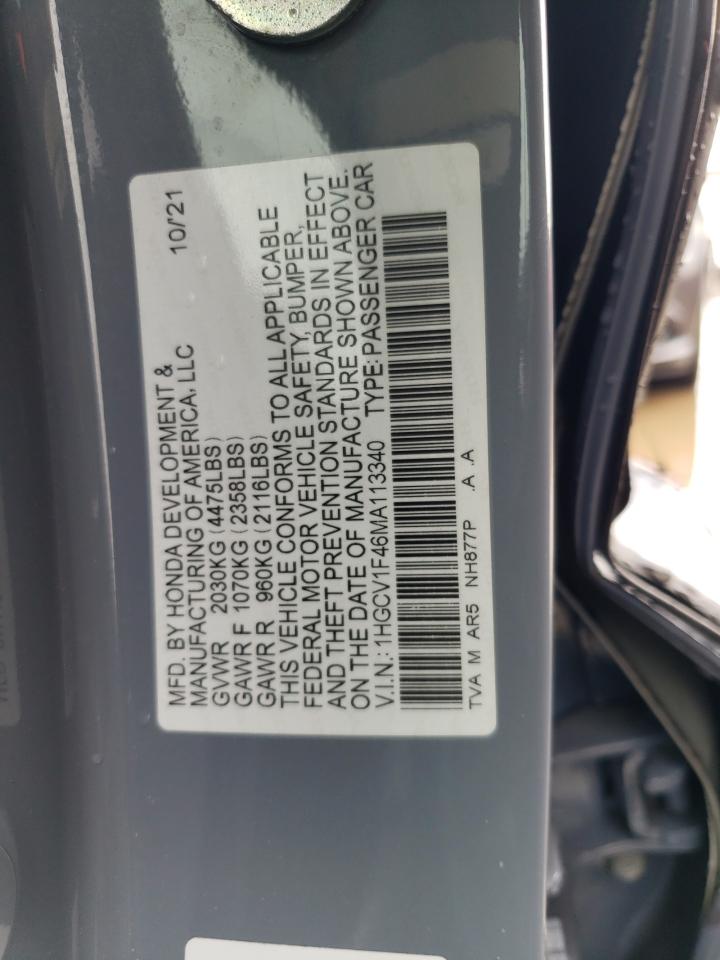 1HGCV1F46MA113340 2021 Honda Accord Sport Se