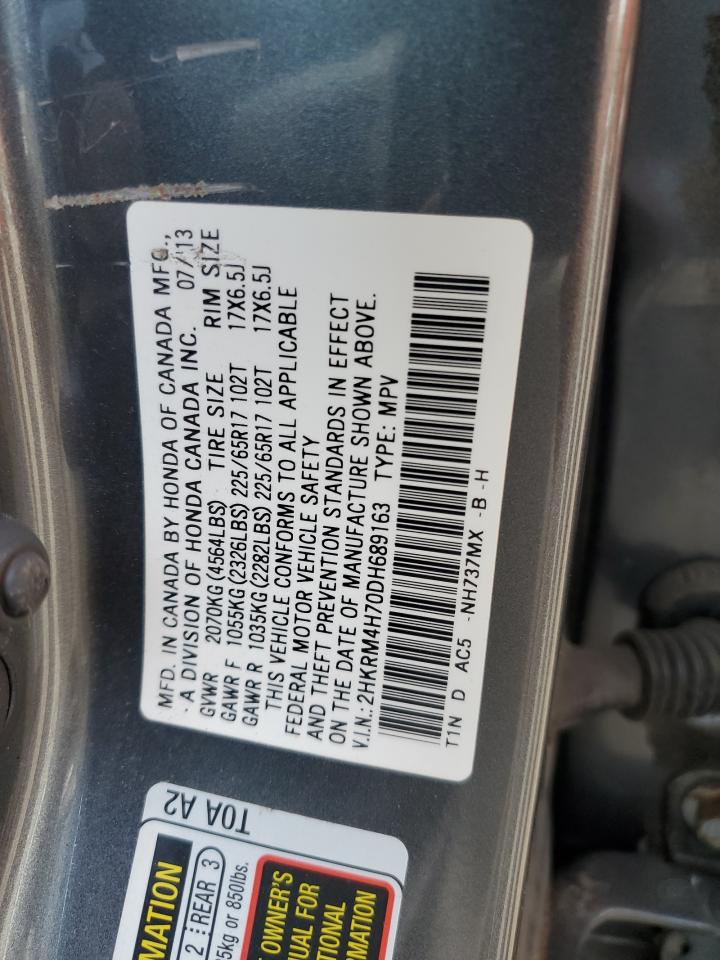 2HKRM4H70DH689163 2013 Honda Cr-V Exl