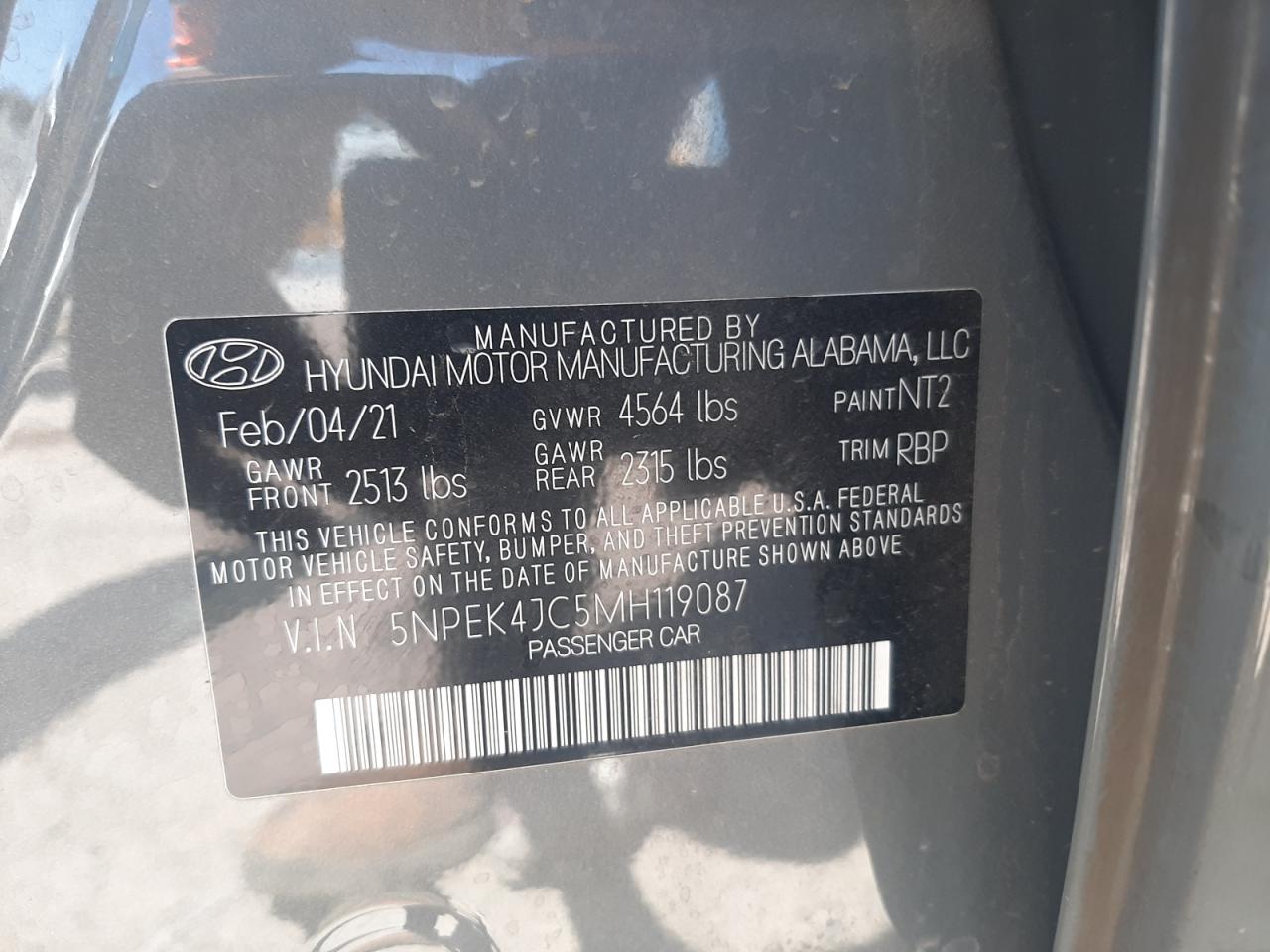 5NPEK4JC5MH119087 2021 Hyundai Sonata N Line