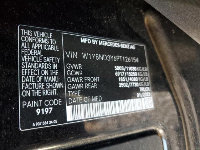 2023 Mercedes-Benz Sprinter 3500 VIN: W1Y8ND3Y6PT126154 Lot: 52818904