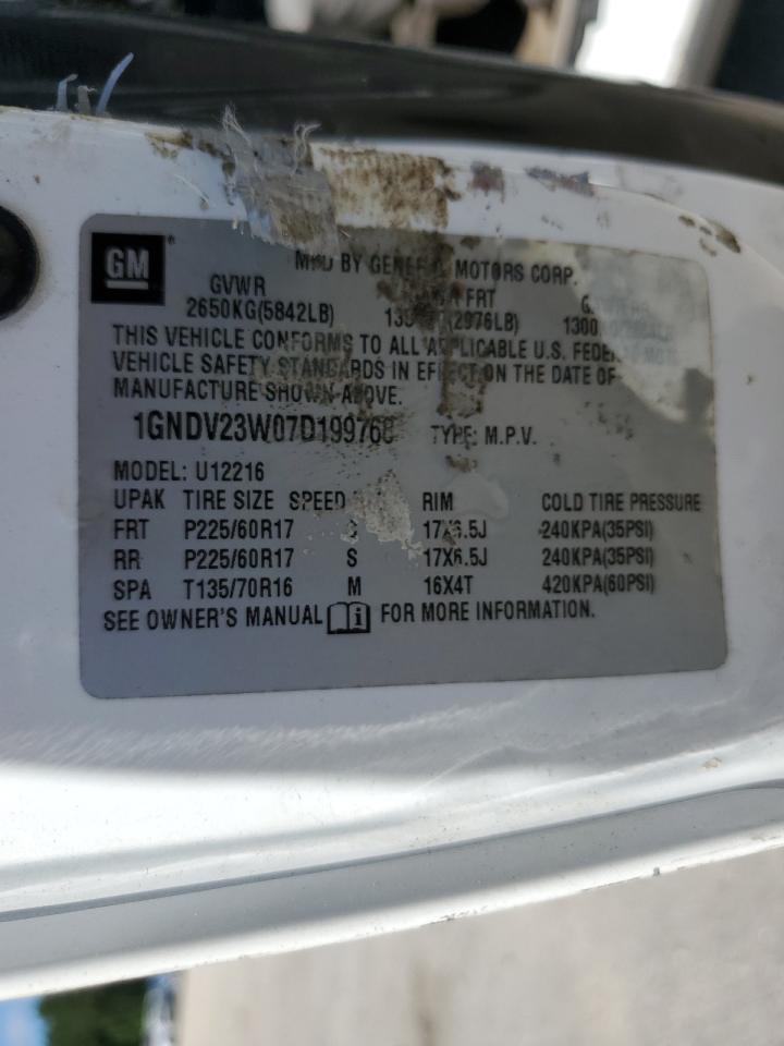 1GNDV23W07D199768 2007 Chevrolet Uplander Ls