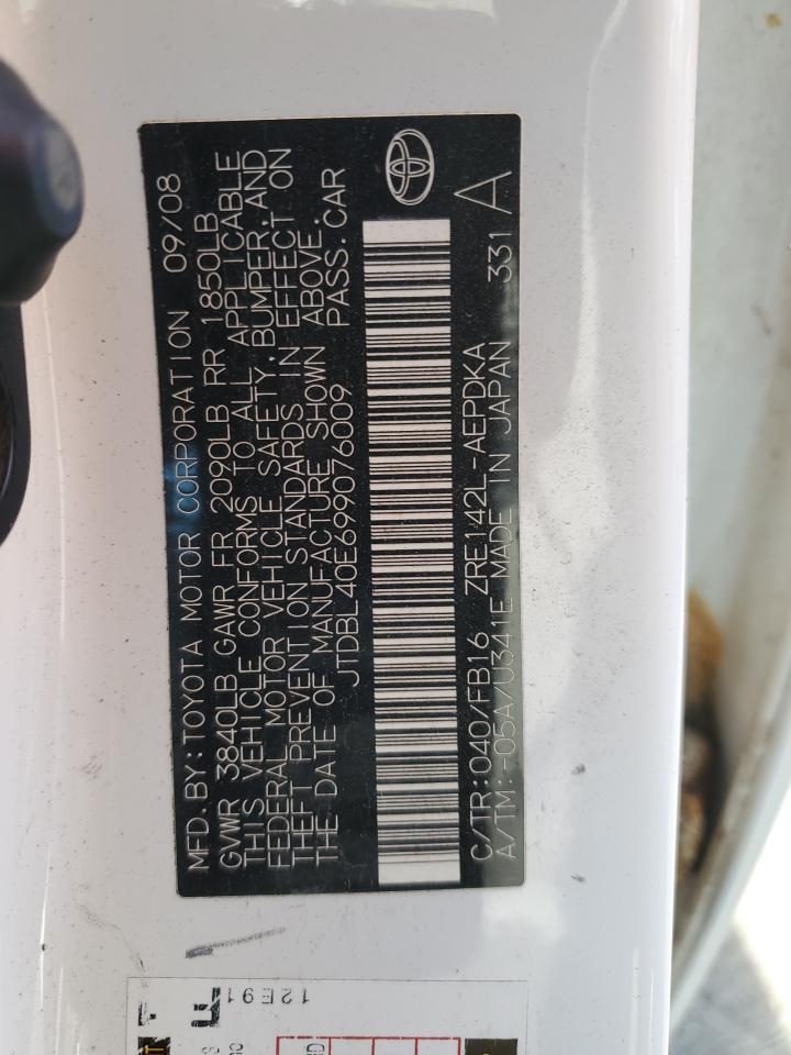 JTDBL40E699076009 2009 Toyota Corolla Base