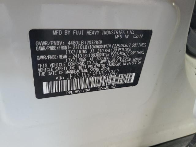 2015 Subaru Forester 2.5I Limited VIN: JF2SJAHC9FH507842 Lot: 55798294